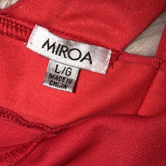 Miroa size large tangerine color bodycon dress - Picture 4 of 7